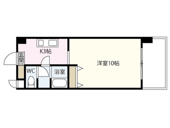 広島電鉄江波線 舟入本町駅 徒歩3分 12階建 築25年の間取り写真