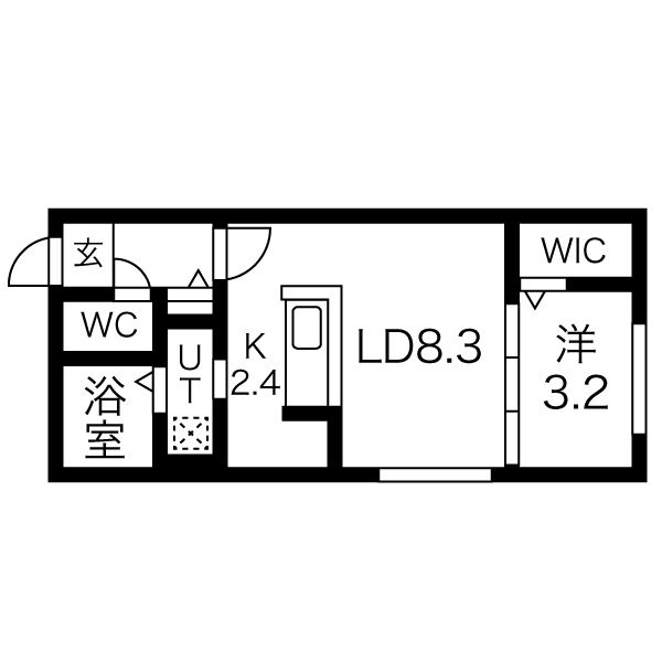 ＪＲ函館本線 手稲駅 徒歩5分 4階建 築4年の間取り写真