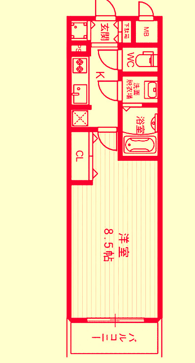 阪神本線 姫島駅 徒歩5分 10階建 築22年の間取り写真