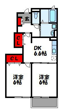 ＪＲ鹿児島本線 福間駅 徒歩20分 2階建 築22年の間取り写真