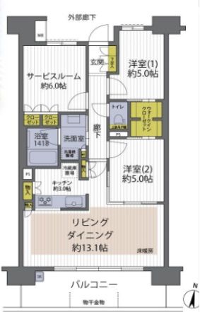 イニシア八王子明神町の間取り写真