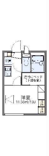 レオパレスYUZURIHAの間取り写真