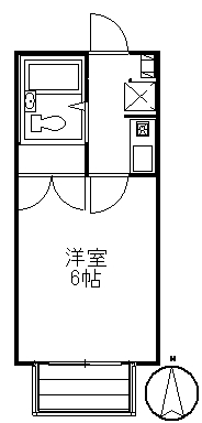 京王井の頭線 永福町駅 徒歩3分 2階建 築35年の間取り写真
