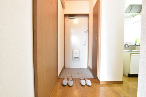 玄関　写真は同じ間取りの202号室です