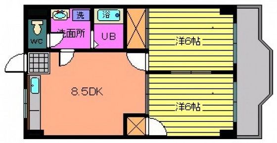 広島県広島市安佐南区祇園３（マンション）の賃貸物件の間取り