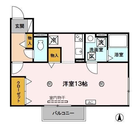 セレッサ花堂　Ａの間取り