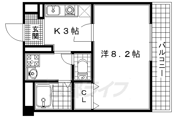 宇治市槇島町のマンションの間取り