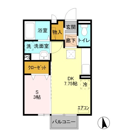 フォンティーヌ結城Ａの間取り