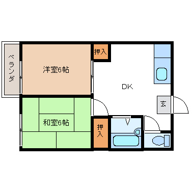 【ハイツパーシモンの間取り】