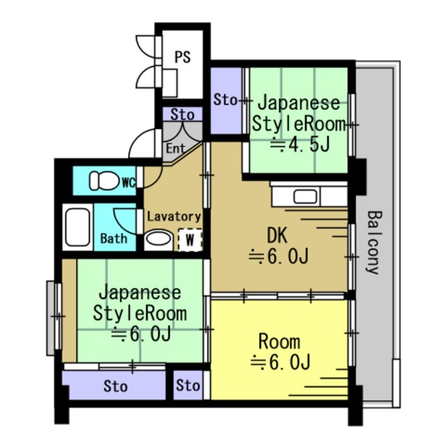 釜石市甲子町のマンションの間取り