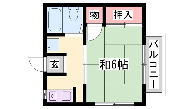 姫路市京口町のアパートの間取り