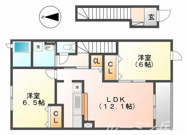 ウッズスクエアーＡ棟の間取り