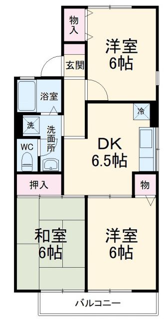 豊中市上野東のアパートの間取り