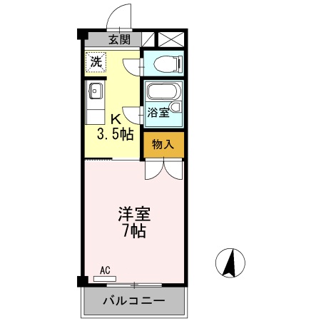 【福山市南蔵王町のマンションの間取り】