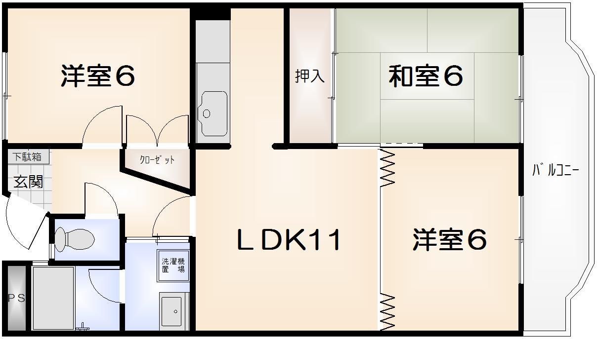 アーバンコート論田の間取り