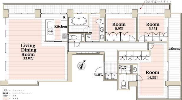 渋谷区神宮前のマンションの間取り