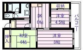 ユーネスト浅野の間取り