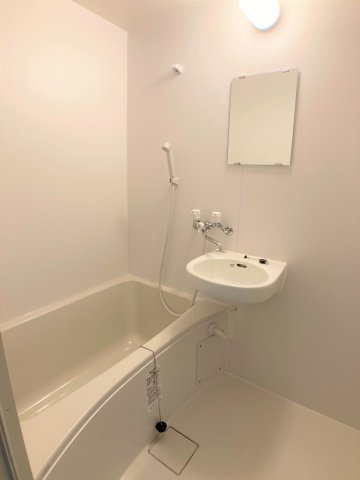 バス・シャワールーム　別部屋反転間取りのお写真となります。