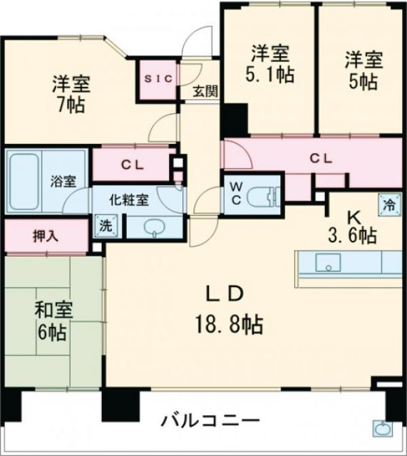 クレッセント東京リプライムの間取り