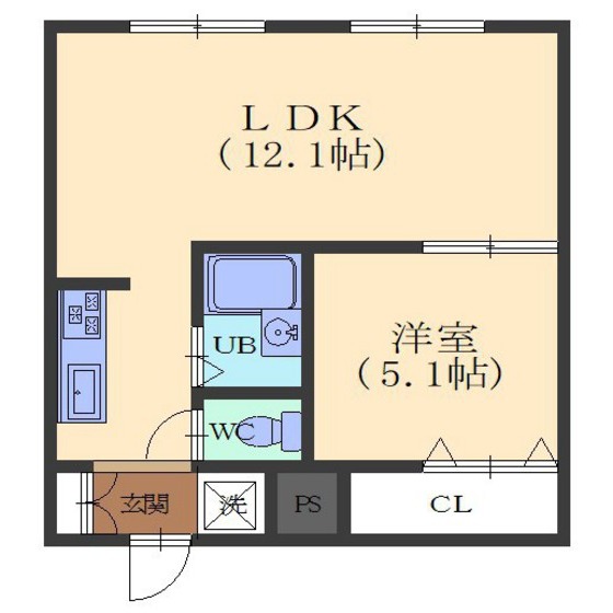 レジデンス大川の間取り