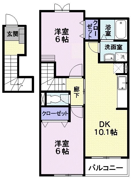 サン・ヴァンカン　Ｃの間取り