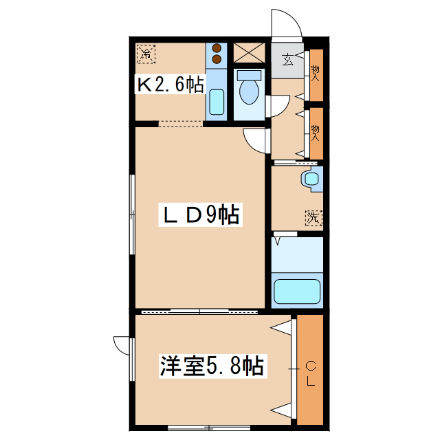 Ｐｅｒａｚｚｉ若竹の間取り