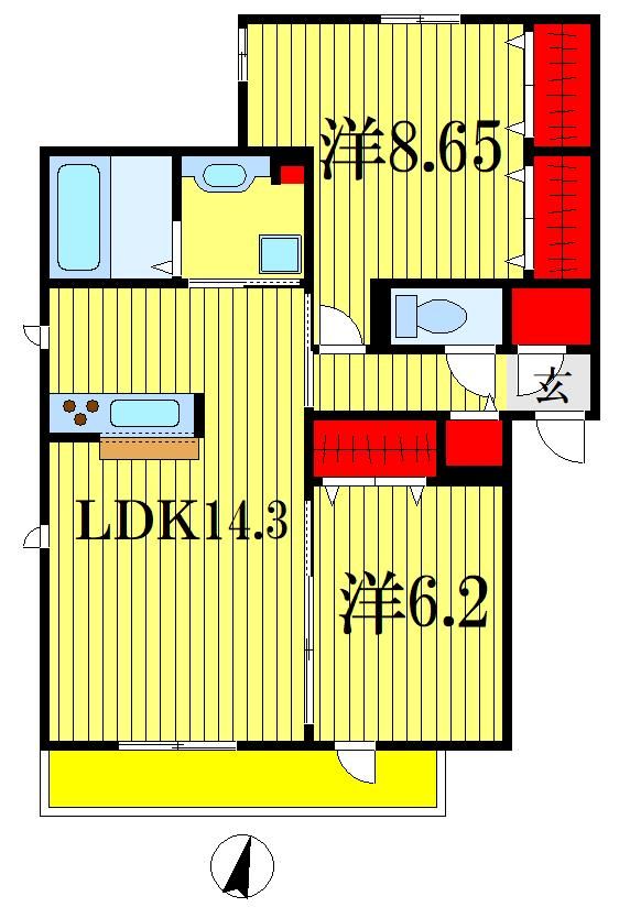 メゾンベールの間取り