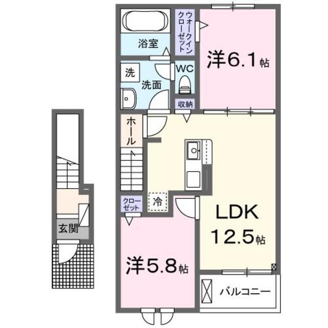 ラ　ヴィラVの間取り