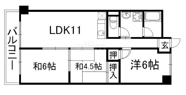 【第３洛西ハイツの間取り】