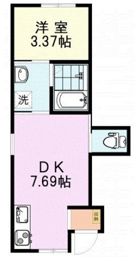 三鷹市牟礼のアパートの間取り