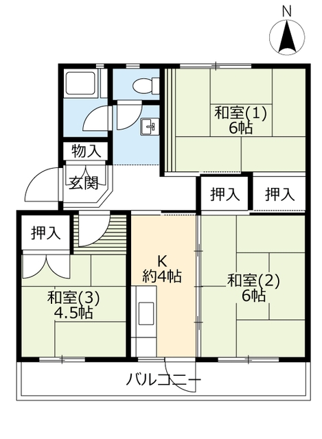 ＵＲ桃山南の間取り