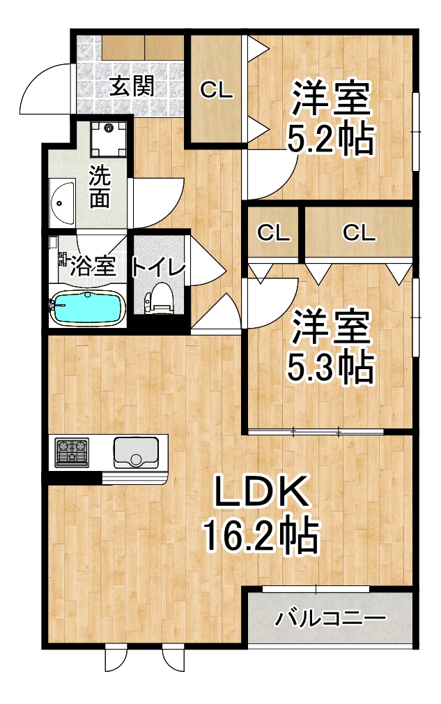 クレアトゥールの間取り