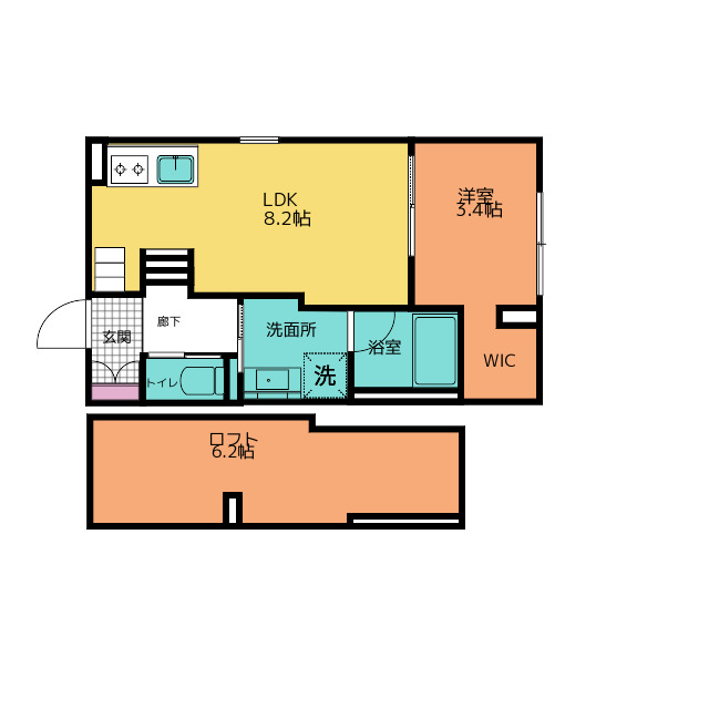 スマイシアＡＰＡＲＴＭＥＮＴ　西富田の間取り