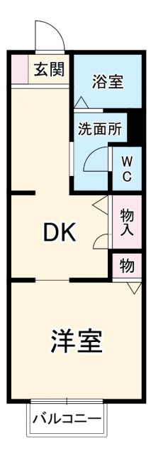 千葉市稲毛区稲毛台町のアパートの間取り