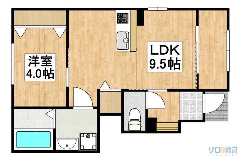 （仮称）宝塚市山本南１丁目新築アパートの間取り