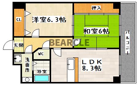 コスモスフローラ醍醐の間取り