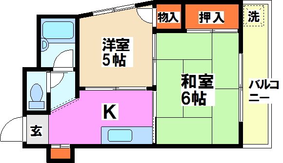 渋谷区本町のマンションの間取り