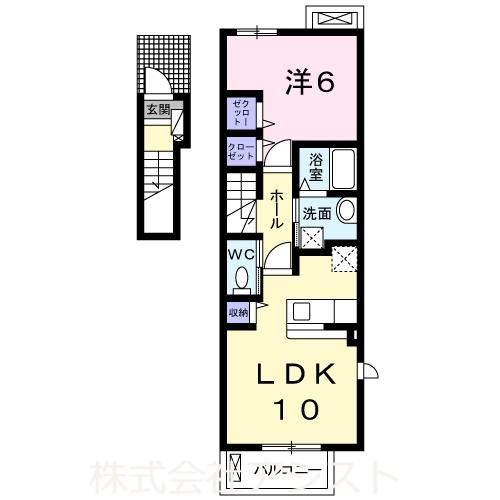 田川市大字伊田のアパートの間取り