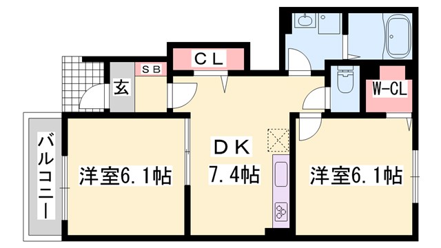 ノースカレントVの間取り