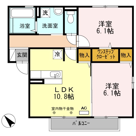 コンフォート上原田　A棟の間取り