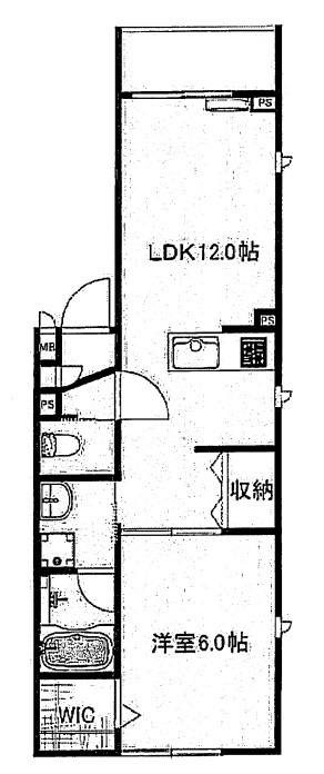 豊島区西池袋のアパートの間取り