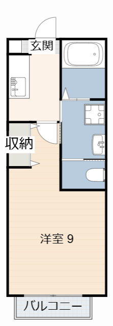 豊田市亀首町のアパートの間取り