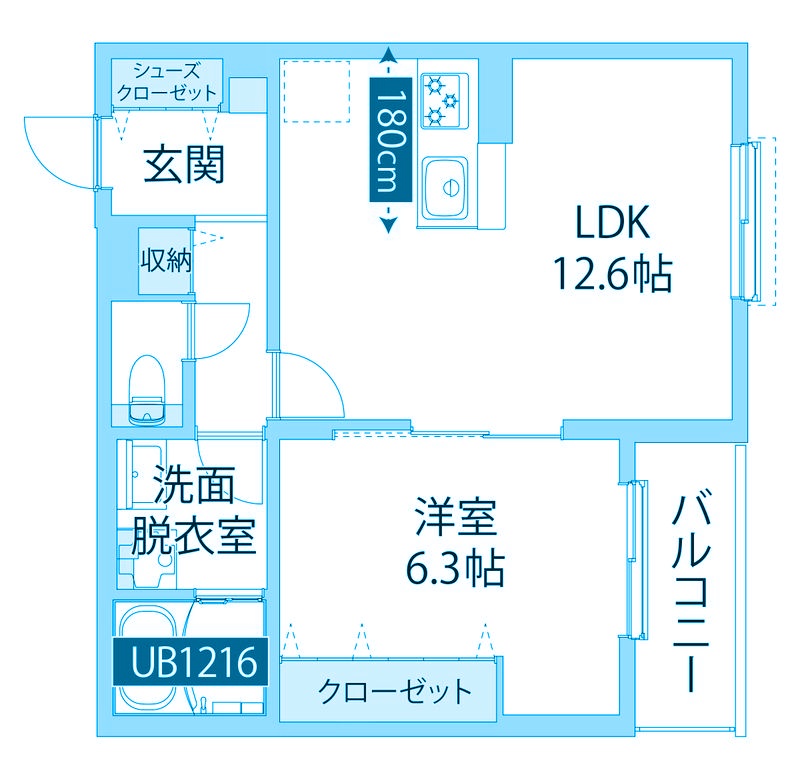 川崎市中原区中丸子のアパートの間取り