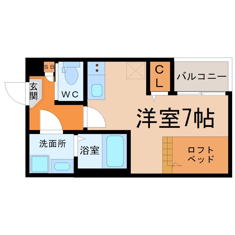 名古屋市千種区城木町のアパートの間取り