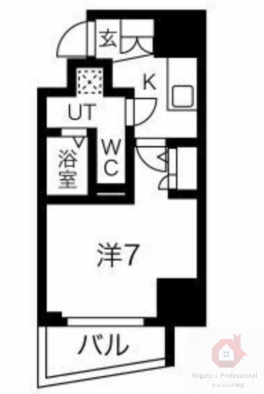 大阪市阿倍野区阿倍野筋のマンションの間取り