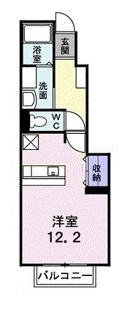 霧島市隼人町真孝のアパートの間取り