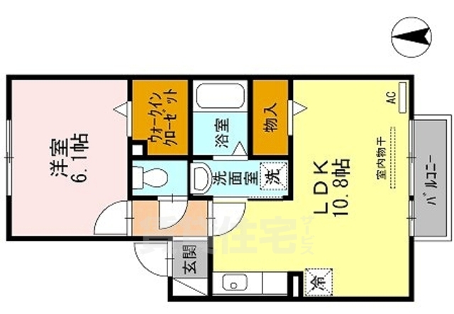 【名古屋市南区赤坪町のアパートの間取り】