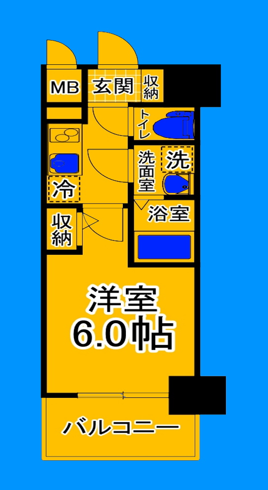 【大阪市住吉区南住吉のマンションの間取り】