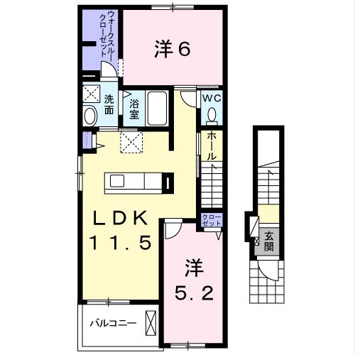 オアシス11Eの間取り