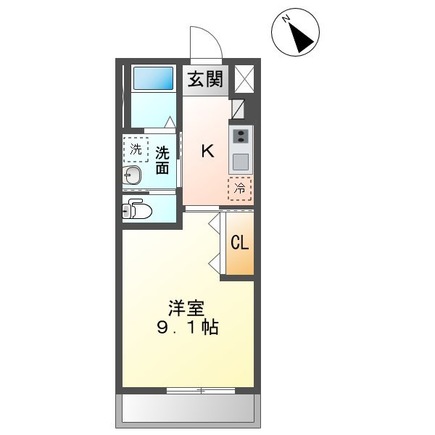 袖ケ浦市奈良輪のアパートの間取り